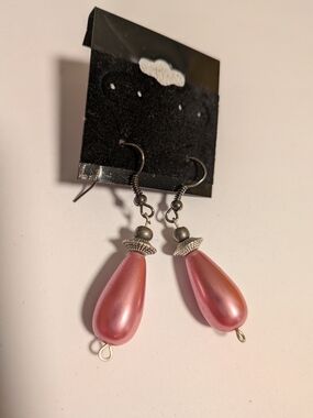 Pink Teardrop Dangle Earrings - Women Jewelry